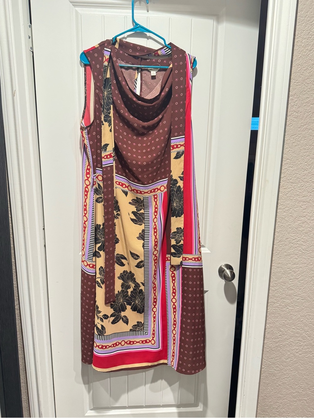 Cato’s Silky Summer Dress with scarf/belt XL